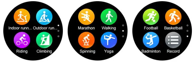 Fontastic EXPLOR 600CH GPS Smartwatch User Manual - Sports activities