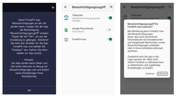 Fontastic EXPLOR 600CH GPS Smartwatch User Manual - To enable notifications and music tracks on Android smartphones