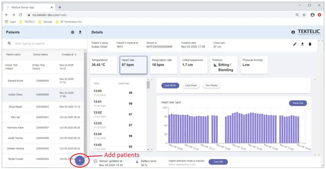 TEKTELIC T0005946 Respiratory Rate Sensor User Guide - Desktop and Mobile Applications