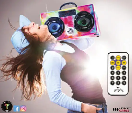 WIRELESS EXPRESS Mini Boombox with LED Speakers - Boombo