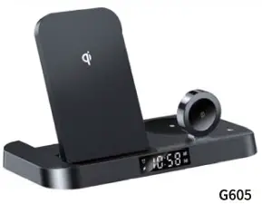 Shen Zhen Gtl Technology G605 3-In-1 Fast Wireless Charger with Clock and Alarm Clock PRO