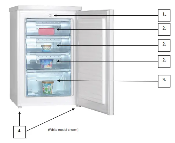 ICEKING RHZ552WE 55cm Under Counter Freezer - figure 1