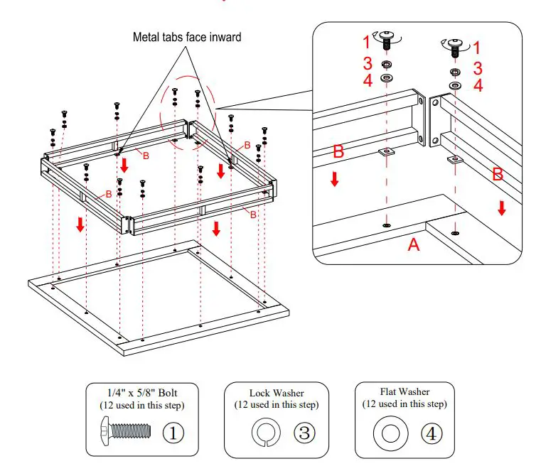 Whalenstyle Austen 5pc Counter Height Dining - Assembly Instructions for Table 1