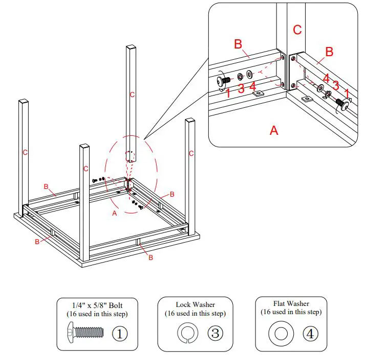 Whalenstyle Austen 5pc Counter Height Dining - Assembly Instructions for Table 2