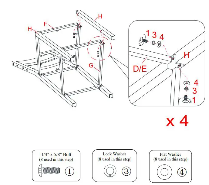 Whalenstyle Austen 5pc Counter Height Dining - Assembly Instructions for Table 5