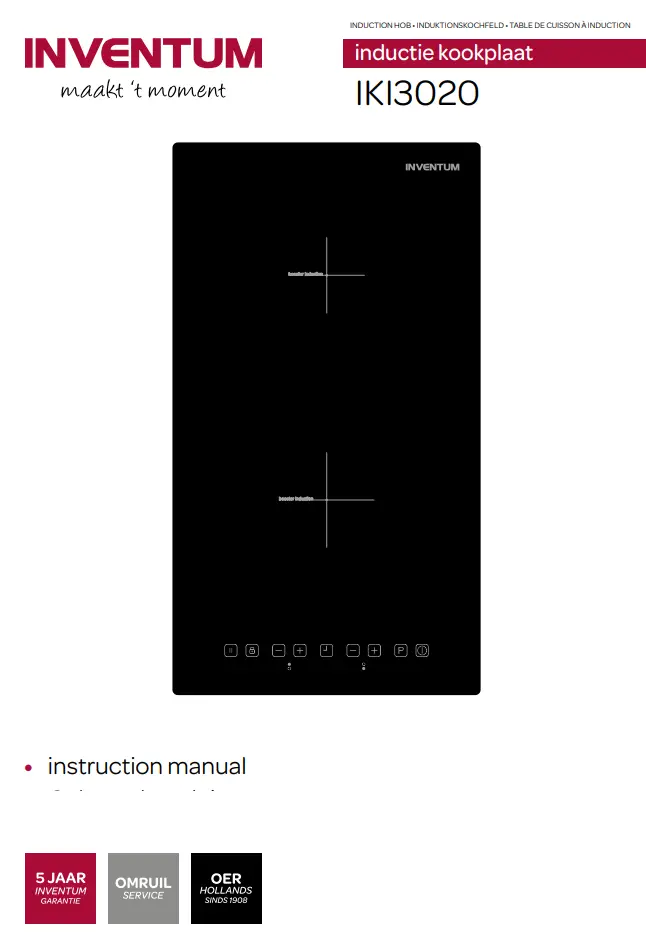 INVENTUM IKI3020 Hob Instruction Manual