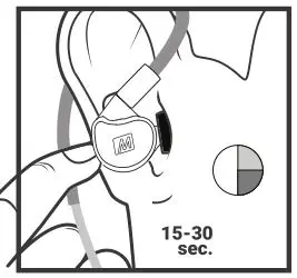 MEE Universal-Fit Noise-Isolating Musicians In-Ear Monitors - HOLD TIP IN PLACE UNTIL FULLY EXPANDED