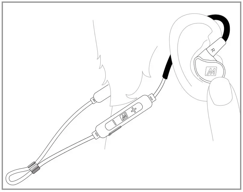 MEE Universal-Fit Noise-Isolating Musicians In-Ear Monitors - WEARING M6 PRO WITH BLUETOOTH ADAPTER 2