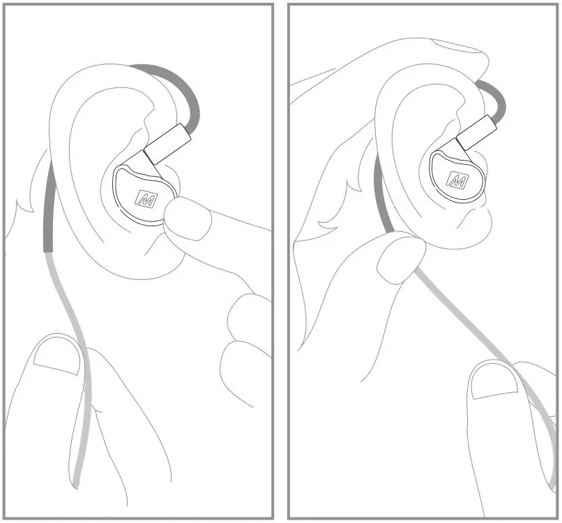 MEE Universal-Fit Noise-Isolating Musicians In-Ear Monitors - WEARING THE M6 PRO WITH STEREO CABLE 2