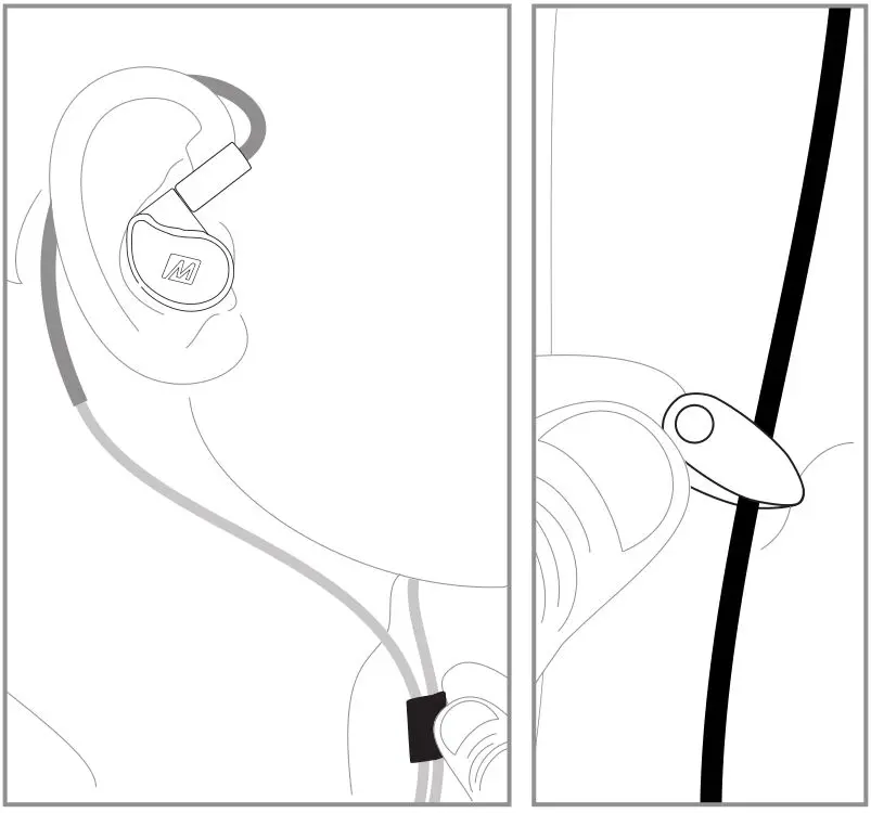 MEE Universal-Fit Noise-Isolating Musicians In-Ear Monitors - WEARING THE M6 PRO WITH STEREO CABLE 3