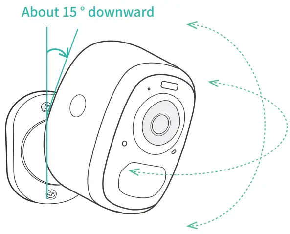 Secure Cam Systems GS P626 F28C WiFi Smart Battery Camera - Adjust the angle