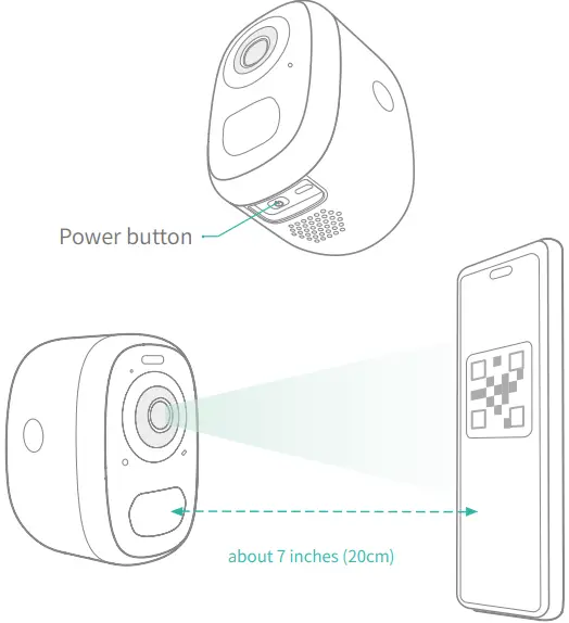 Secure Cam Systems GS P626 F28C WiFi Smart Battery Camera - Power button