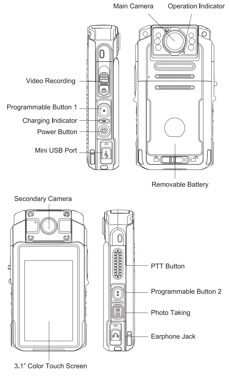 Cameras X3 4G Body Worn Camera