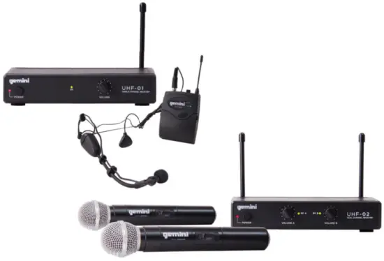 gemini UHF 01 or 02 SERIES UHF Wireless Microphone
