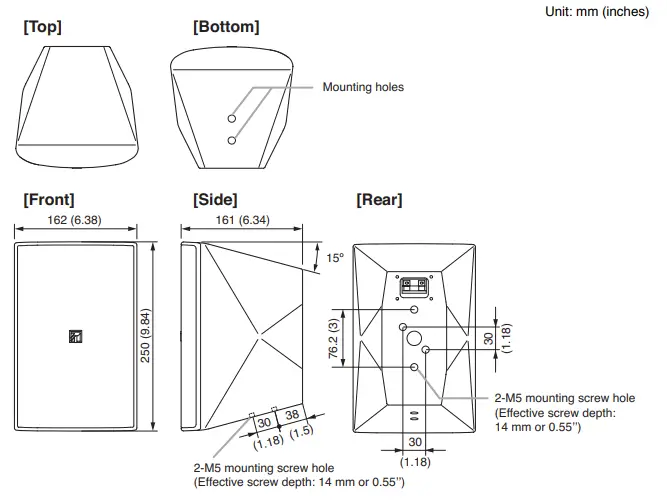TOA F-1300BTWP Wide-Dispersion Speaker System 1