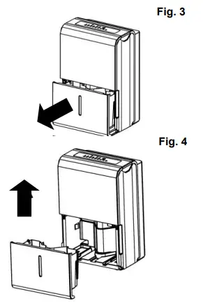 Midea MAD22C1AWS Dehumidifier with Auto Restart - WATER DRAINAGE INSTRUCTIONS
