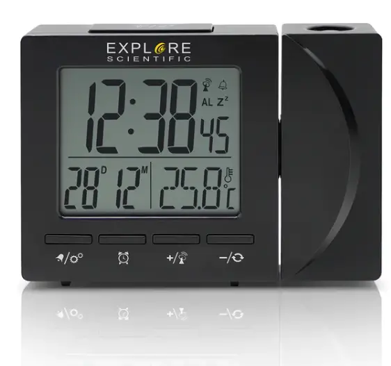 EXPLORE SCIENTIFIC RDP1001 Radio Controlled Alarm Clock product image