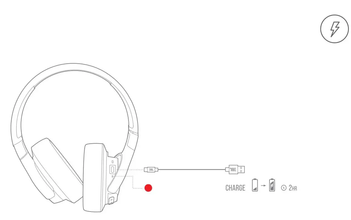 JBL TUNE 760 Headphone User Guide - Charging