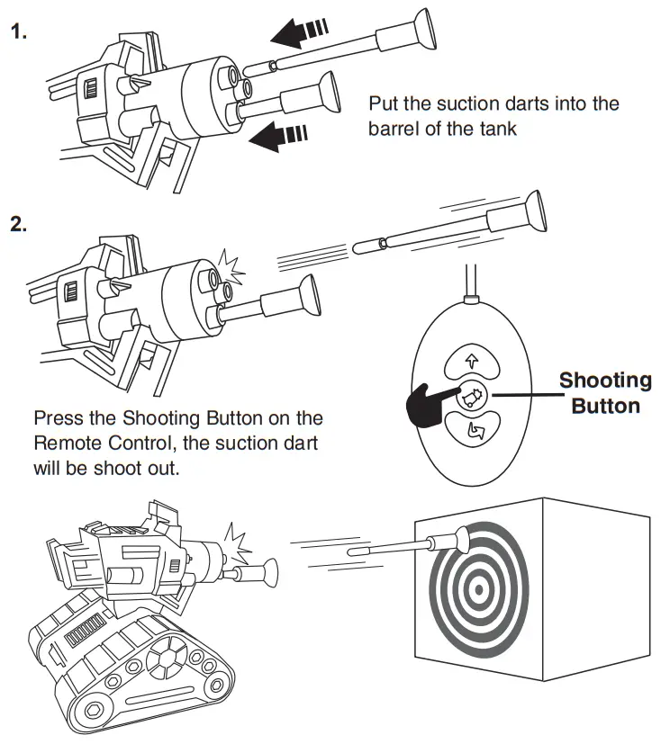 ZEEVA XB Remote Control Dart Tank with Suction Darts - fig1
