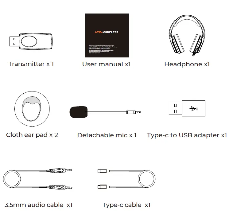 Dareu A710 Wireless Gaming Headset 1