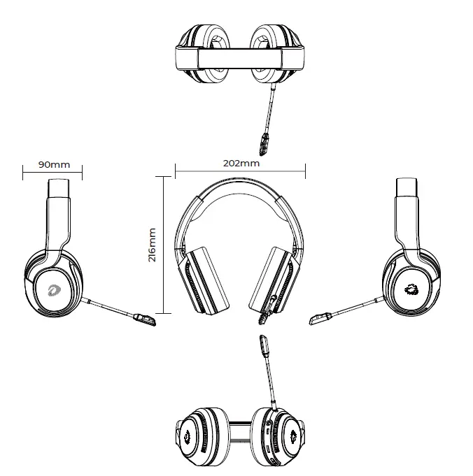 Dareu A710 Wireless Gaming Headset 2