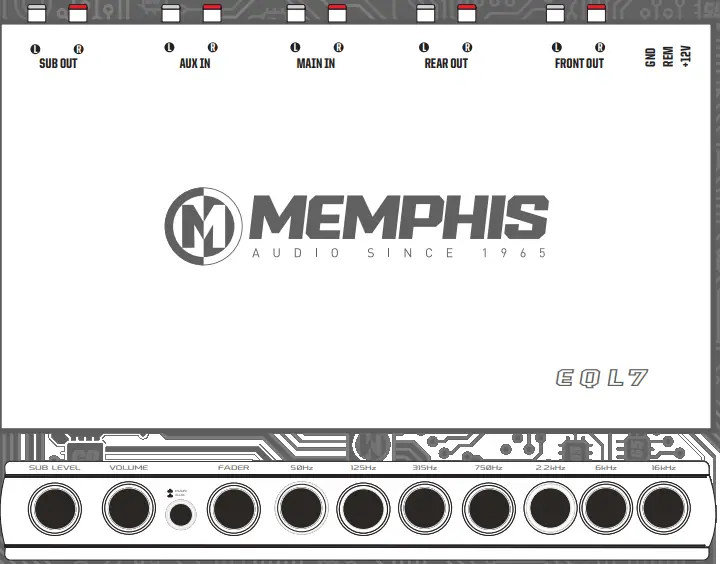 MEMPHIS AUDIO EQL7 7 Band Graphic Equalizer