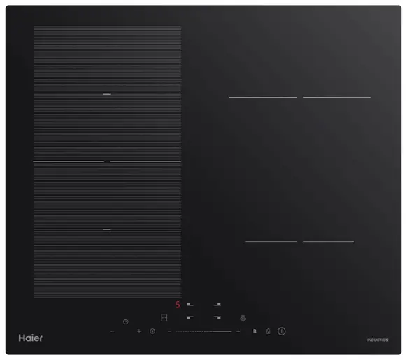 Haier HCI604FTB3 60cm 4 Zones Induction Cooktop with Flexi Zone