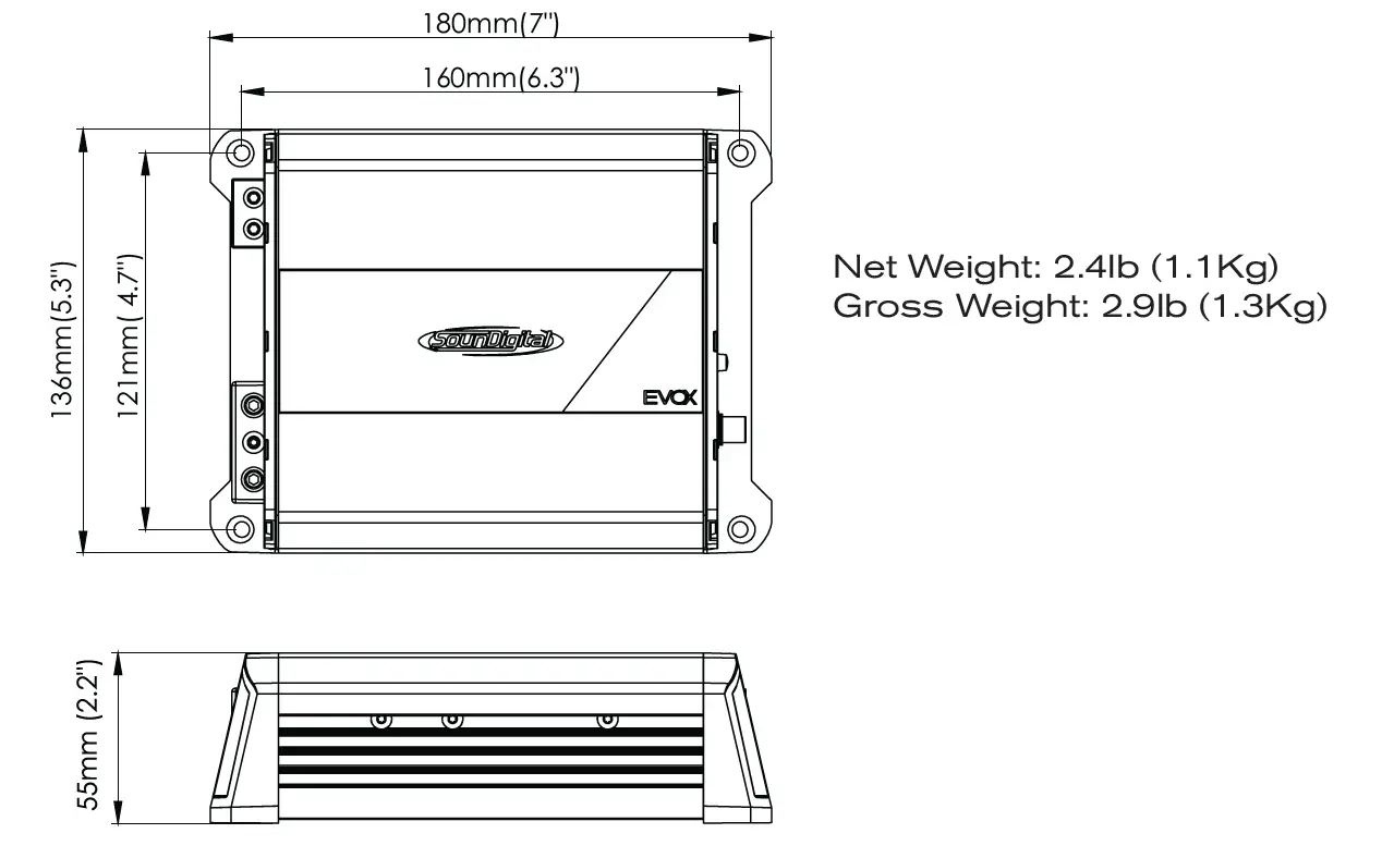 SOUNDIGITAL 1600.1 EVOX2 Car Audio Amplifier Owner's FIG 17