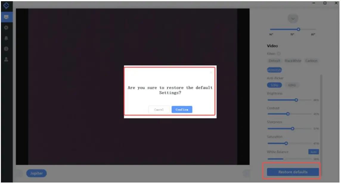 eMeetLink SmartCam Jupiter C990 - Default Settings