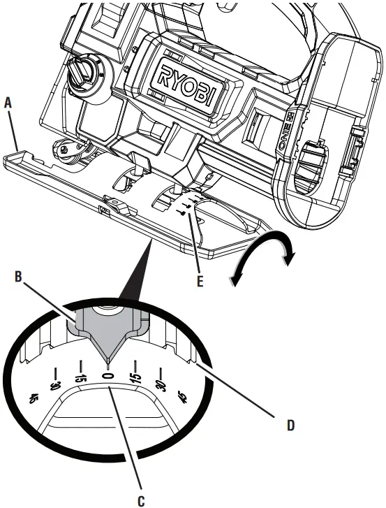 RYOBI PCL525 18 Volt Jig Saw fig 11