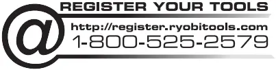 Ryobi Register your tools
