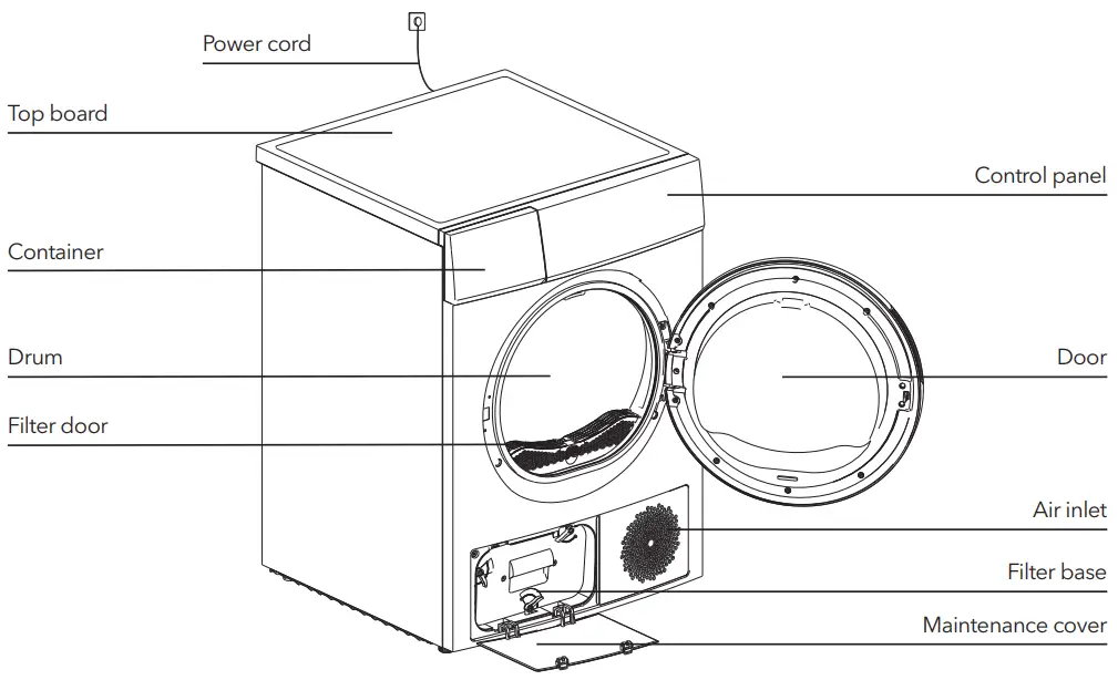 TESLA WT8H90M Tumble Dryer - FIG 1