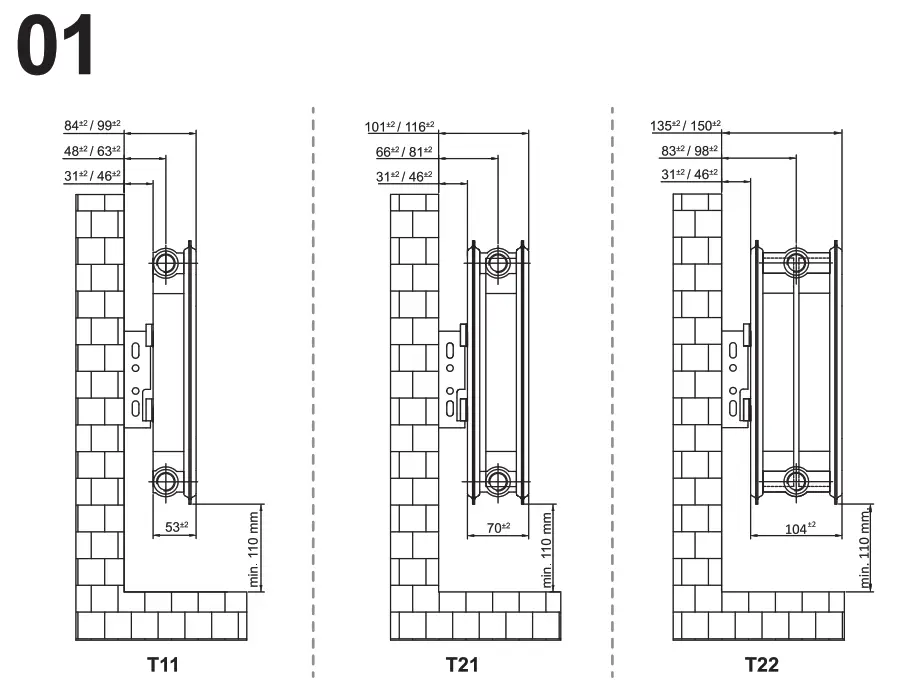SCREWFIX 5249BTU Double Panel Double Convector Radiator 600 x 900mm White - fig2