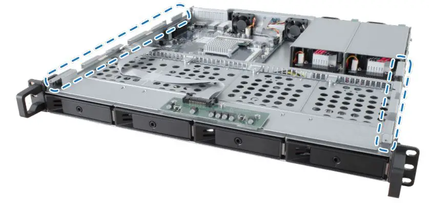 Synology RackStation RS818+RS818RP+ Installation Guide - Return the top cover into the RackStation