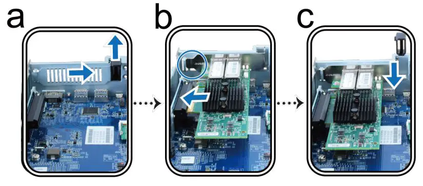 Synology RackStation RS818+RS818RP+ Installation Guide - install the network interface card