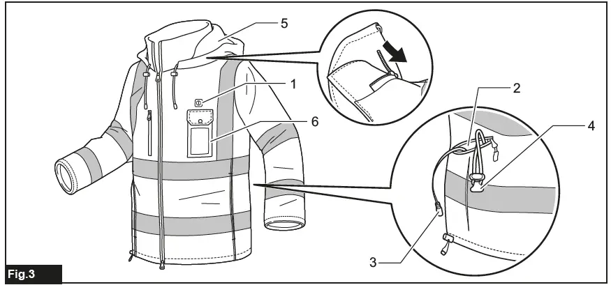 makita CJ105D Cordless Heated Jacket 3