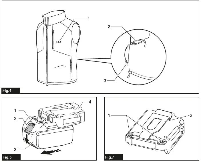 makita CJ105D Cordless Heated Jacket 4