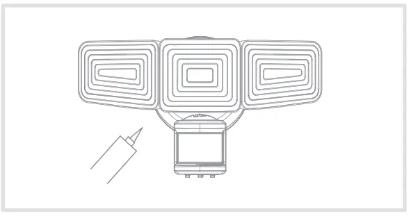 home zone ES06553G Triple Head LED Security Light outlet box