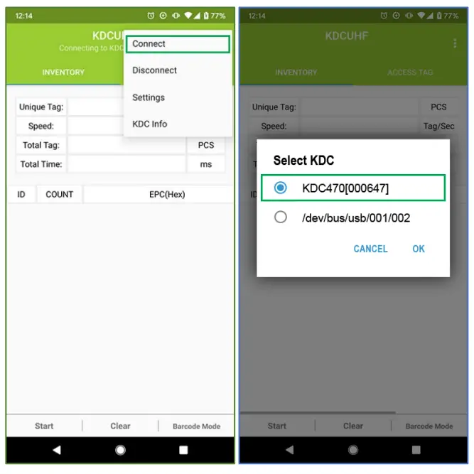 KOAMTAC KDC480 0.5W UHF RFID Reader Companion for KDC SmartSled - bar code 12