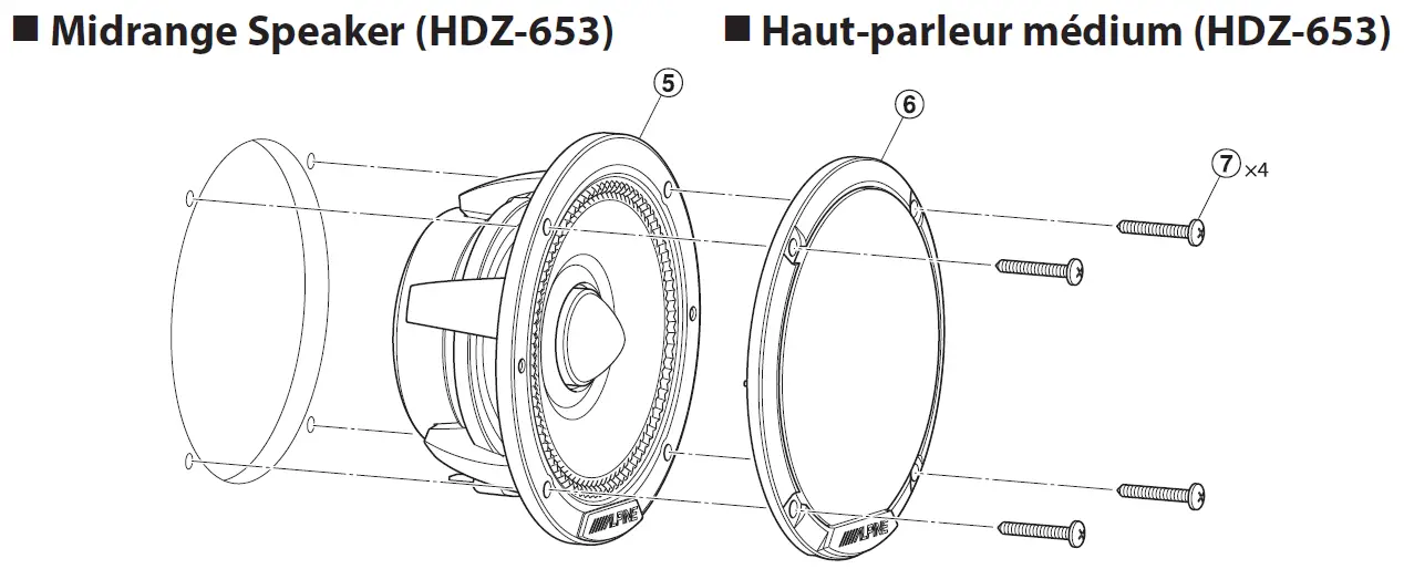 ALPINE HDZ-653 Component System 10