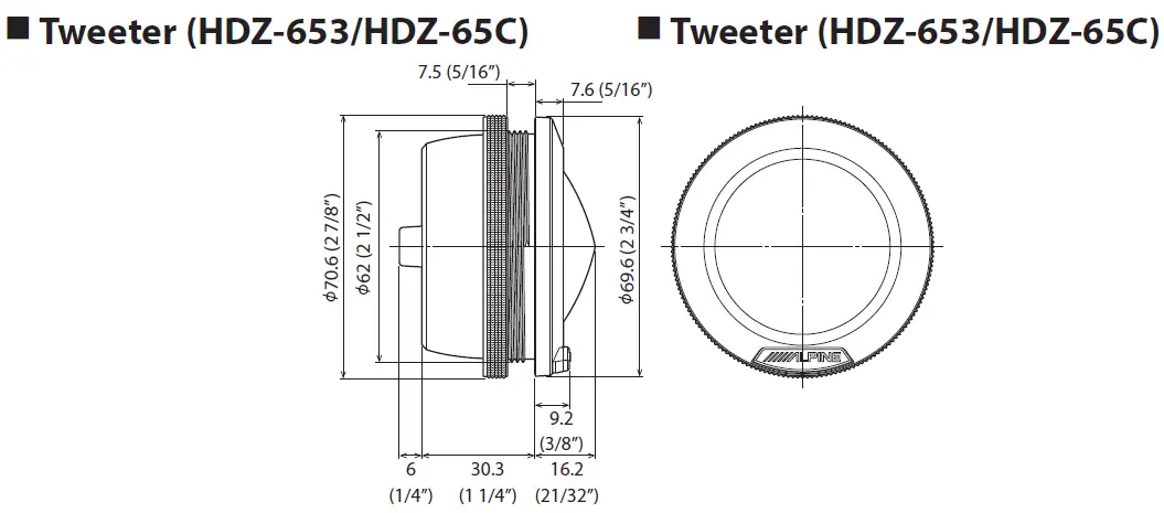 ALPINE HDZ-653 Component System 4