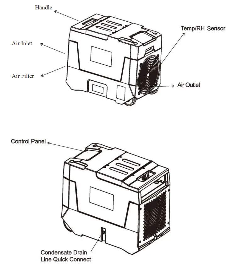 RAZORBACK-SLGR-850-MaxxDry-Dehumidifier-FIG1