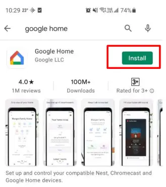 Smart Living Google Home app - Android 4
