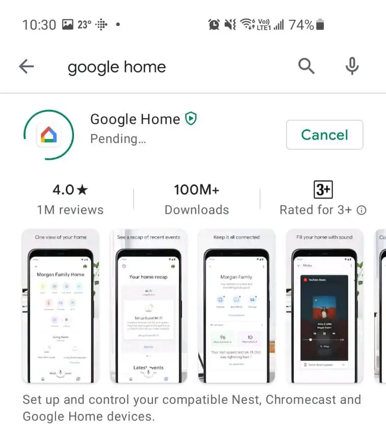 Smart Living Google Home app - Android 5