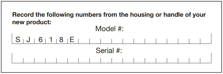 Model and Serial Numbers