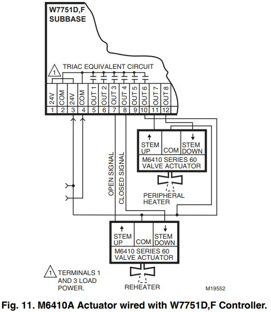 Honeywell M6410A Non-Spring And Spring Return - . M6410A Actuator wired