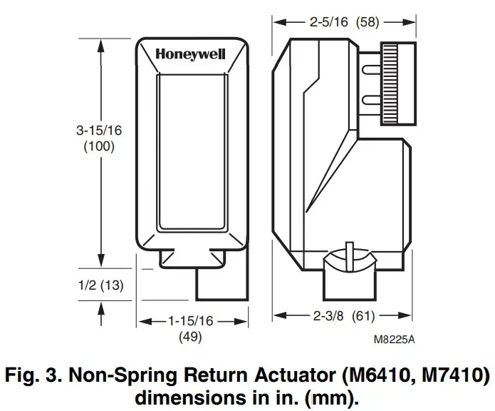 Honeywell M6410A Non-Spring And Spring Return Return Actuator-