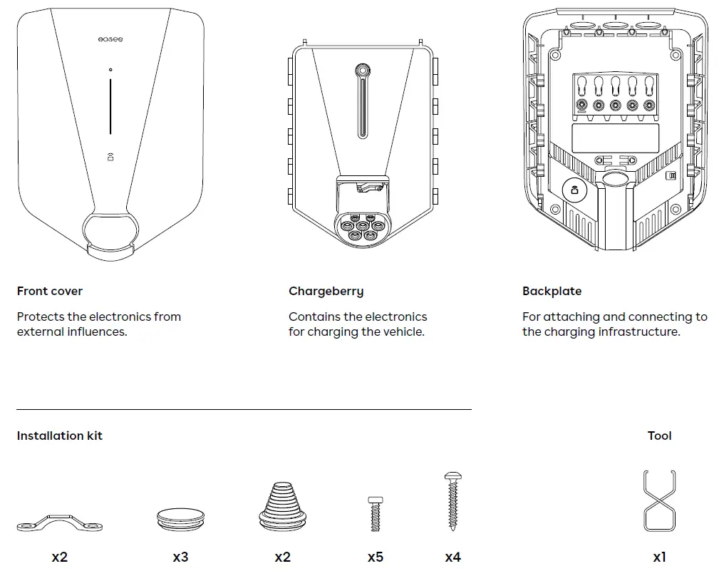 easee EC001-BLACK Charge Intelligent Charging Station 1