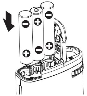 CARSON NV200 miniAura Digital Night - polarities as indicated