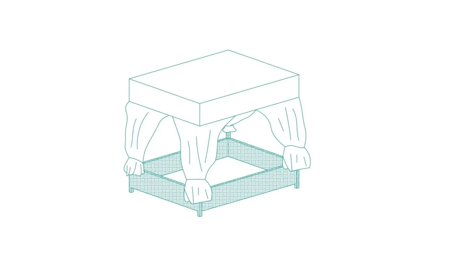 Frisco 356071 Outdoor Wicker Canopy Dog Bed Instruction Manual